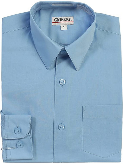 Gioberti Little Boys Long Sleeve Elegant Dress Shirt 2T-7 - SophiasStyle.com